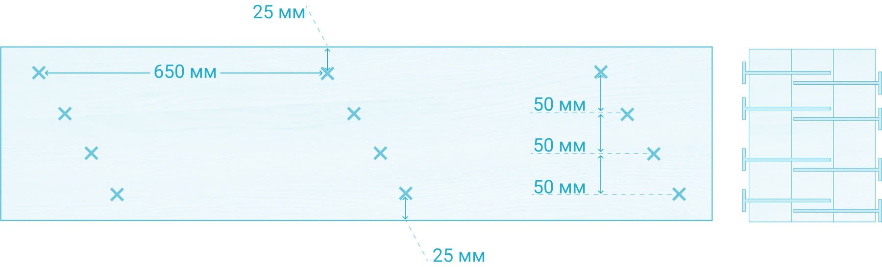 Схема сборки и крепления бруса