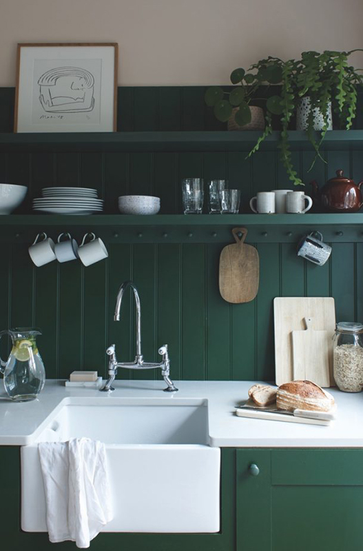 Цвет Duck Green W55 от Farrow & Ball для вагонки
